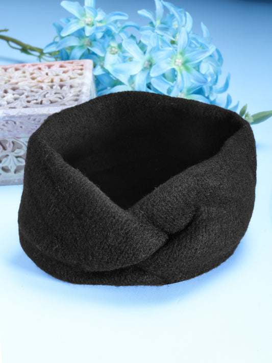 Vogue Hair Accessories Black Woollen  Headband