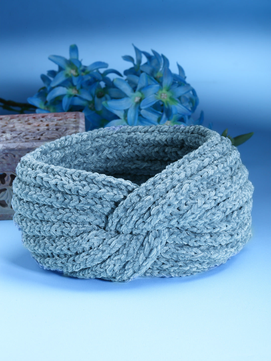 Vogue Hair Accessories Soft Knot Woollen Knitted Warm Head Band Head Wrap Hairband Ear Warmer Hair Accessories for Winters (Lines)