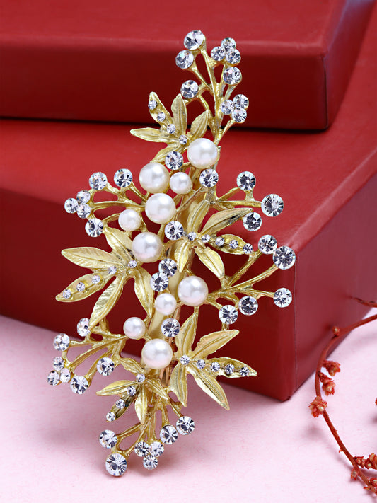 Vogue Hair Accessories Gold Metal Leaf Hair Pin