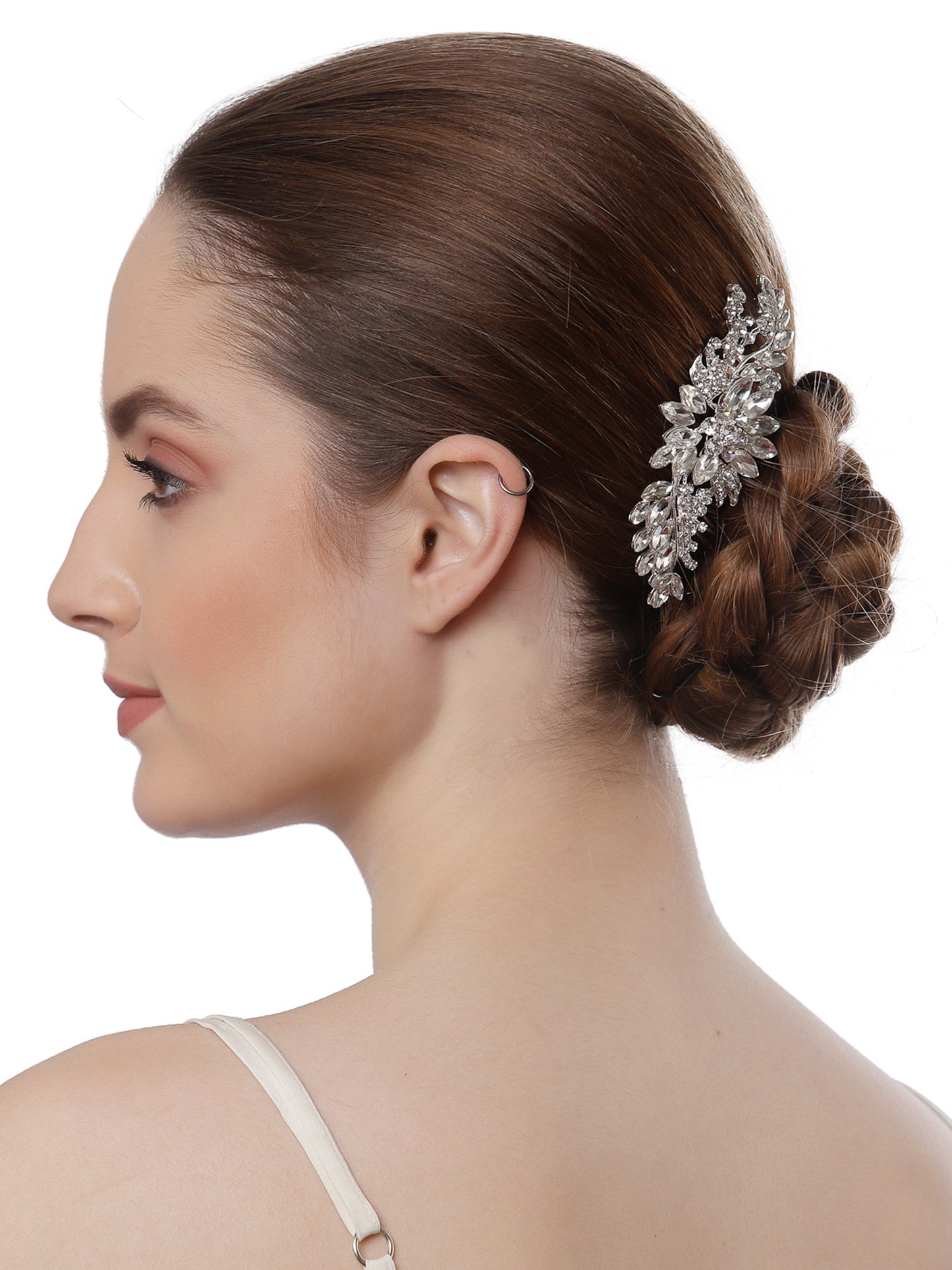 Vogue Hair Accessories Silver Fancy Hair Comb Clip