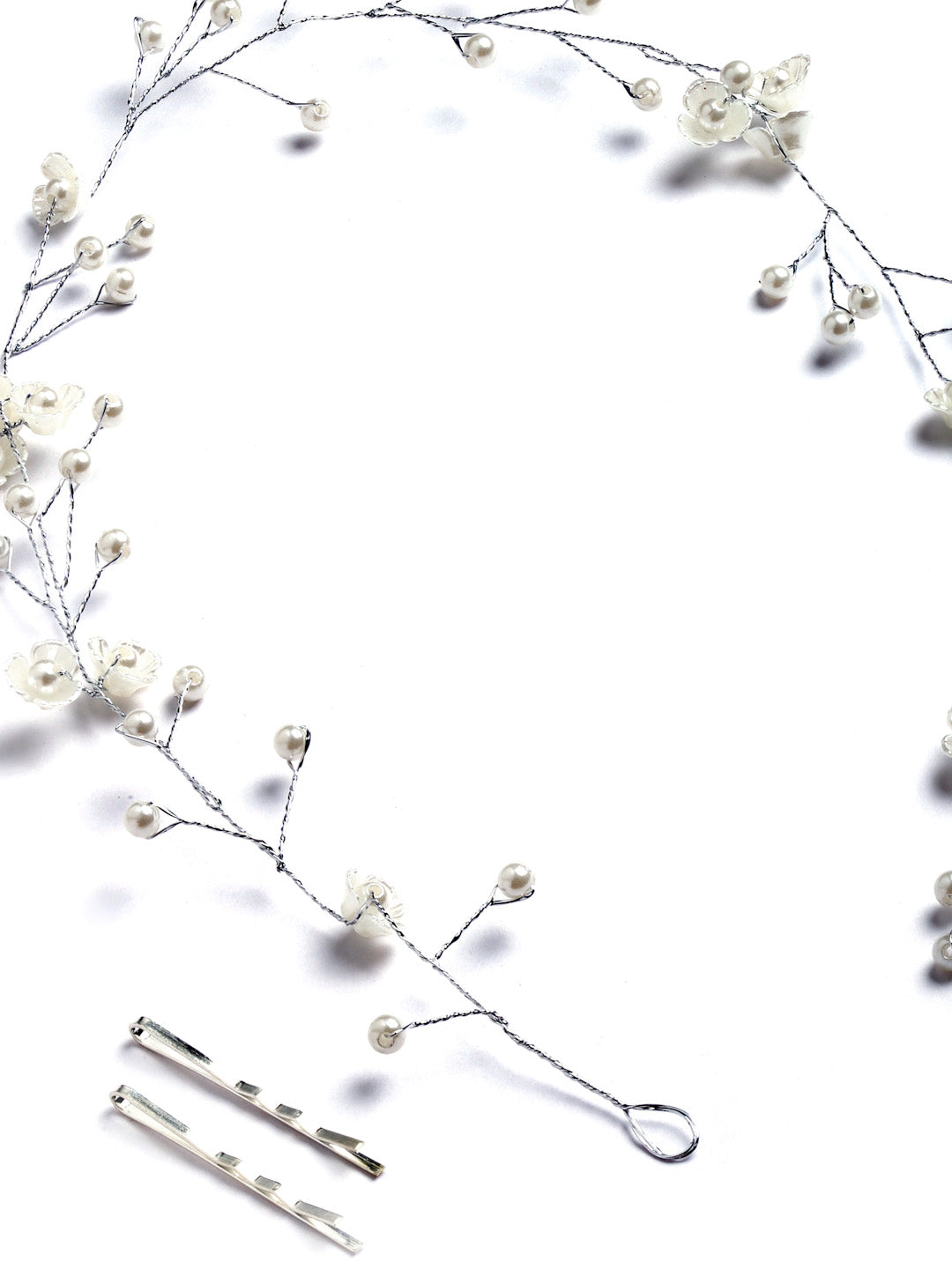 Vogue Hair Accessories Handmade Hair Clip Hair Pins Hair Accessories (50 CM) (Silver)