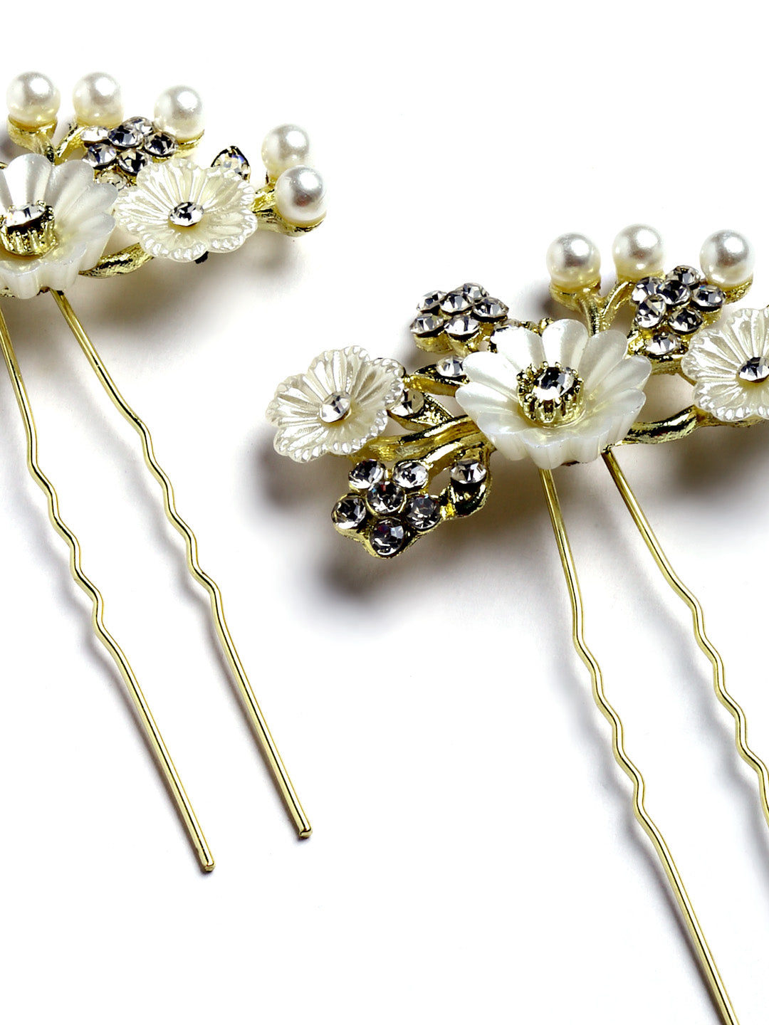 Vogue Hair Accessories Off White Metal Shell Juda Hair Pins Hair Clip Hair Accessories (Shell Juda Pin Set -2)