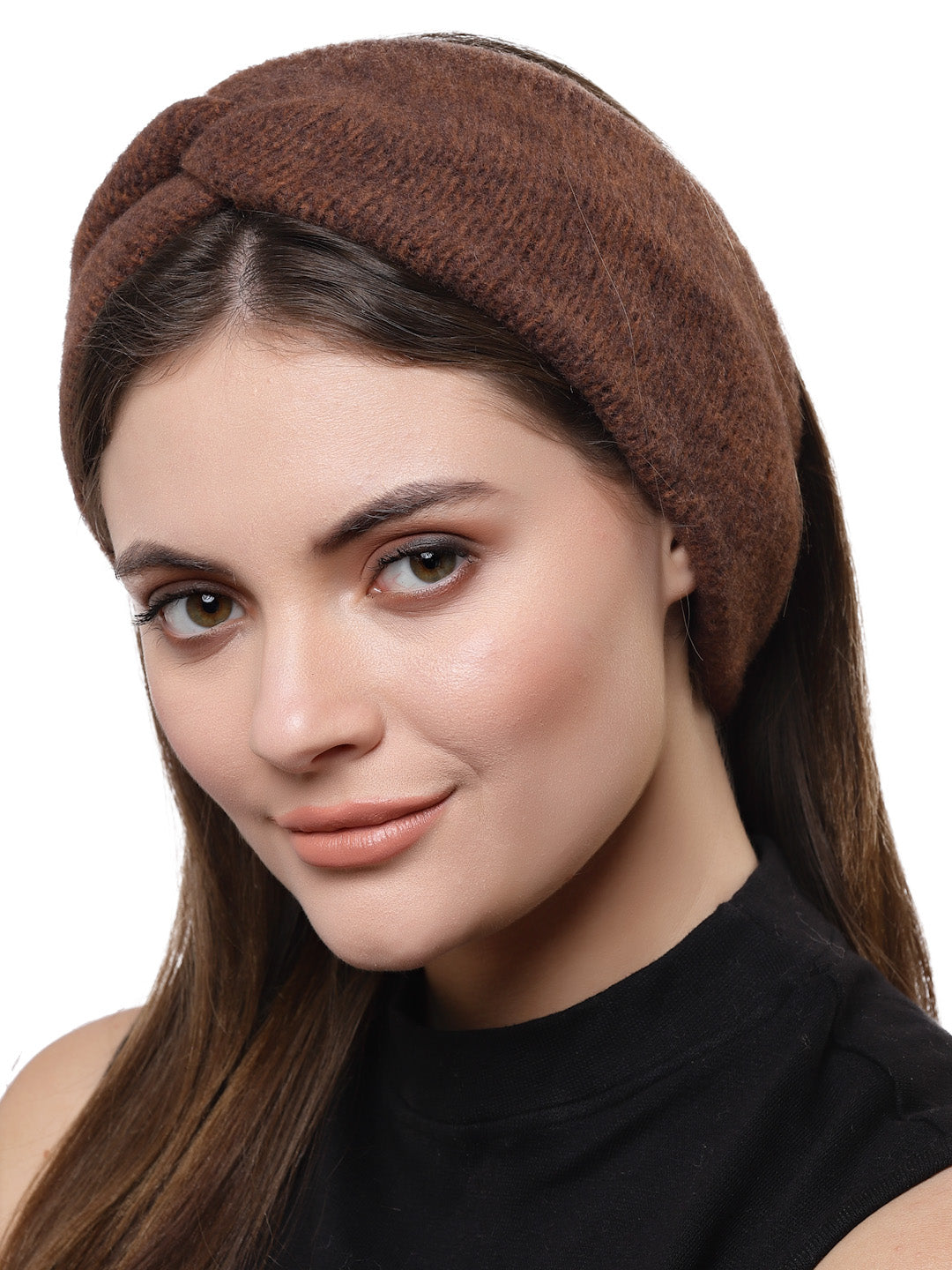 Vogue Hair Accessories Soft Knot Woollen Knitted Warm Head Band Head Wrap Hairband Ear Warmer Hair Accessories for Winters (Plain)