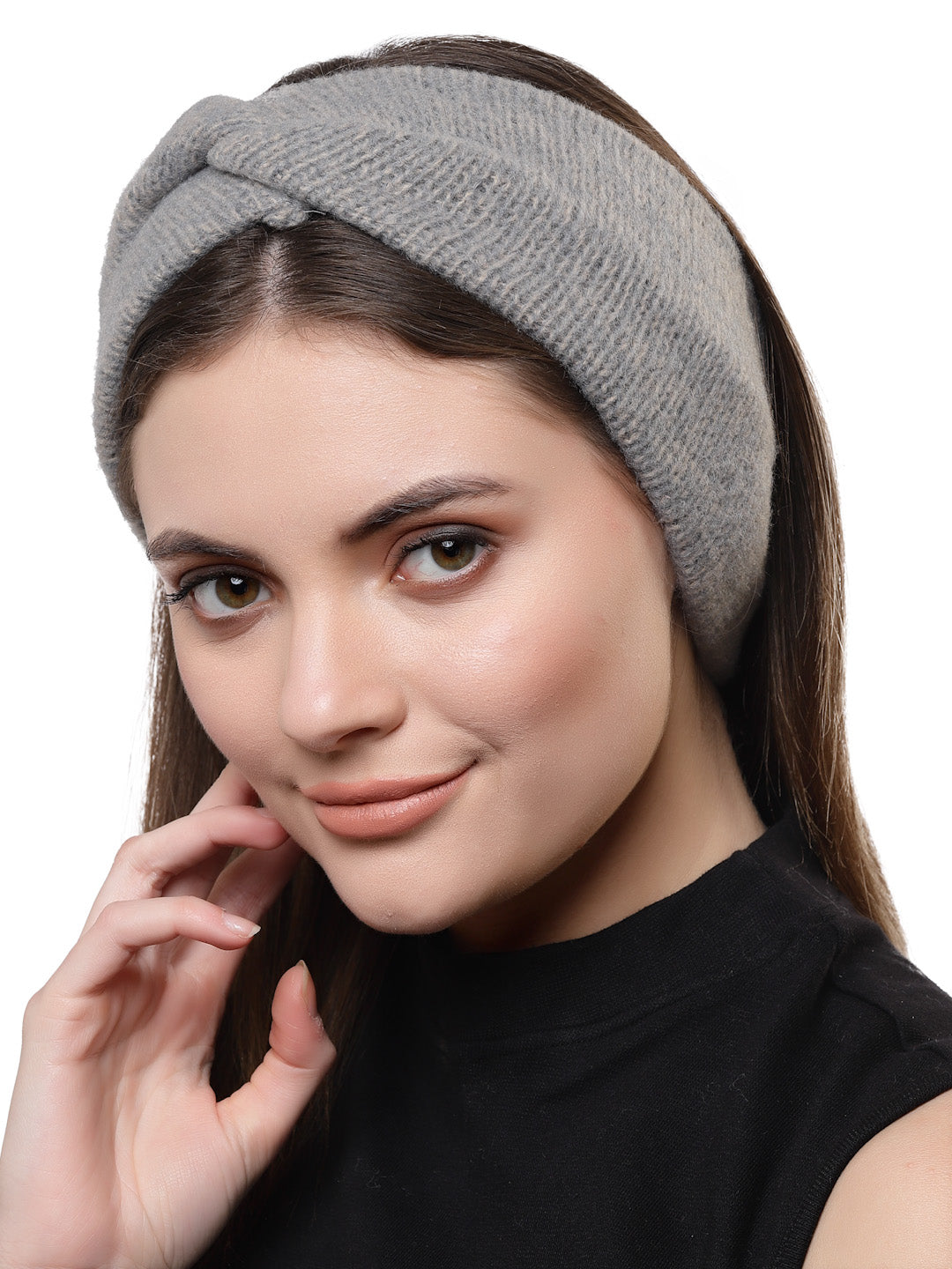 Vogue Hair Accessories Soft Knot Woollen Knitted Warm Head Band Head Wrap Hairband Ear Warmer Hair Accessories for Winters (Plain)