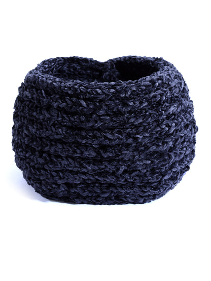 Vogue Hair Accessories Blue Woollen Self Lines Headband