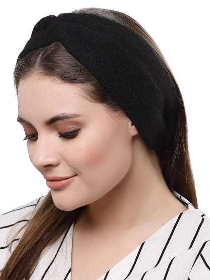 Vogue Hair Accessories Black Woollen  Headband