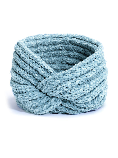 Vogue Hair Accessories Soft Knot Woollen Knitted Warm Head Band Head Wrap Hairband Ear Warmer Hair Accessories for Winters (Lines)