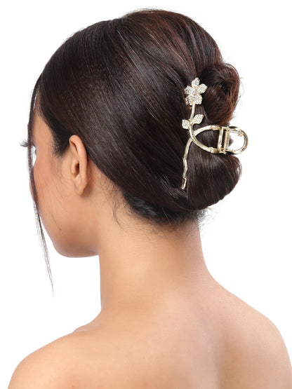 Vogue Hair Accessories Gold Fancy Party Big Size Clutcher Hair Claw Clip For Girls and Women