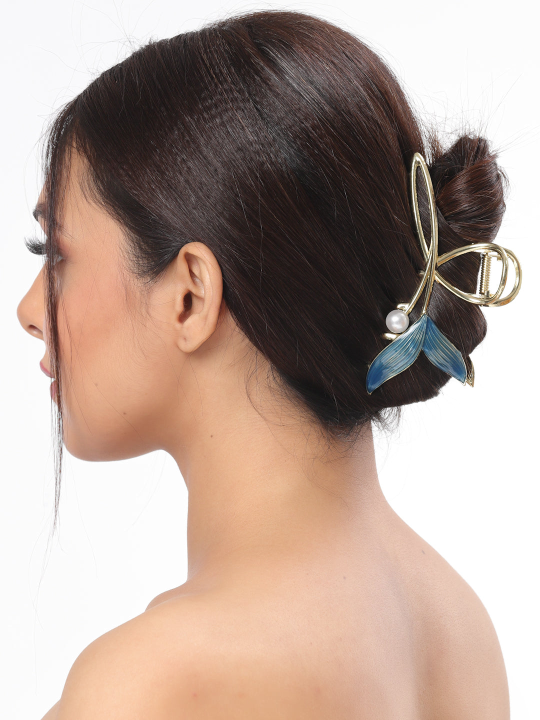 Vogue Hair Accessories Gold Fancy Party Big Size Clutcher Hair Claw Clip For Girls and Women