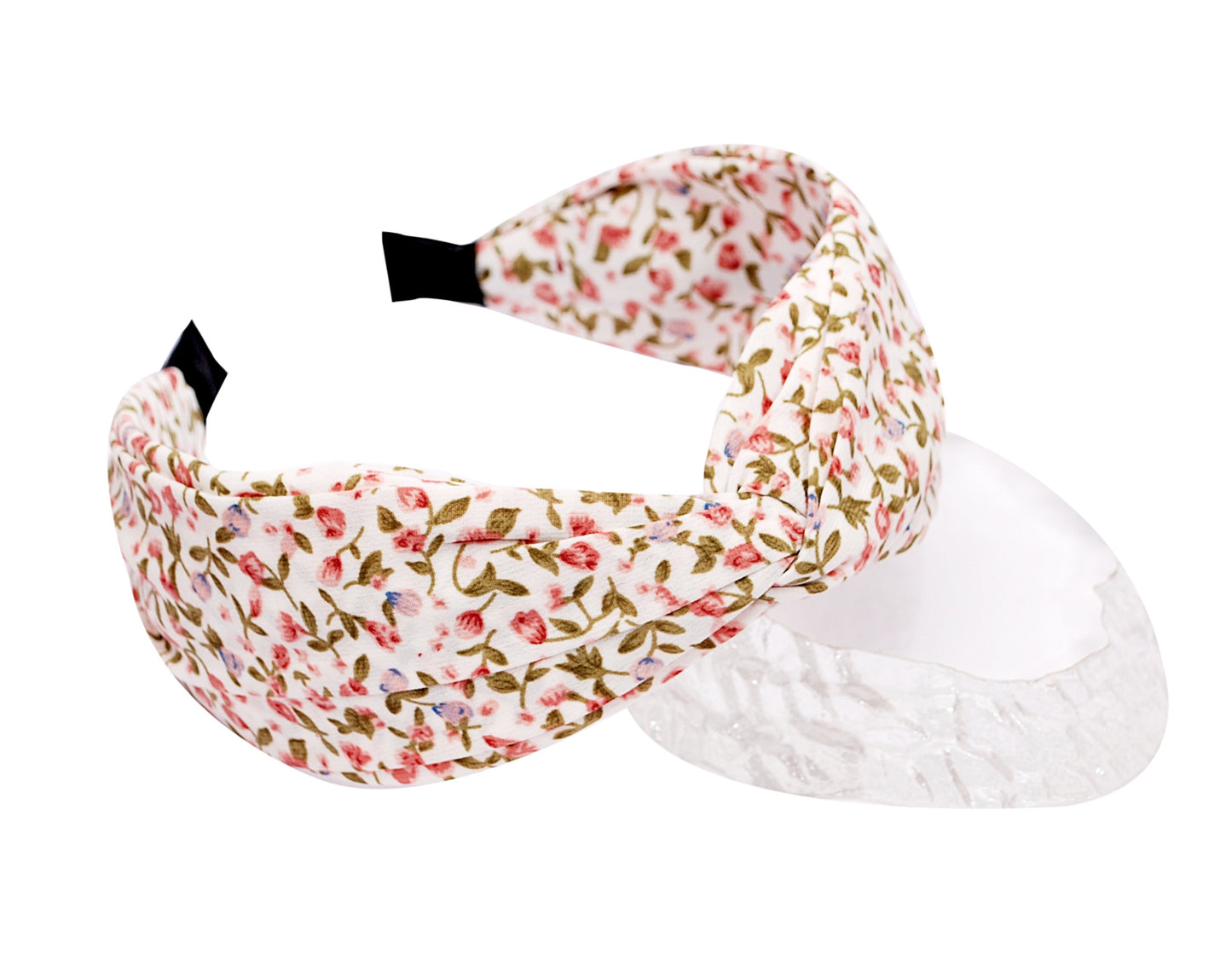 Vogue Hair Accessories Women's Printed Plastic Fabric Knot Metal Hairband for Women, Pack of 1