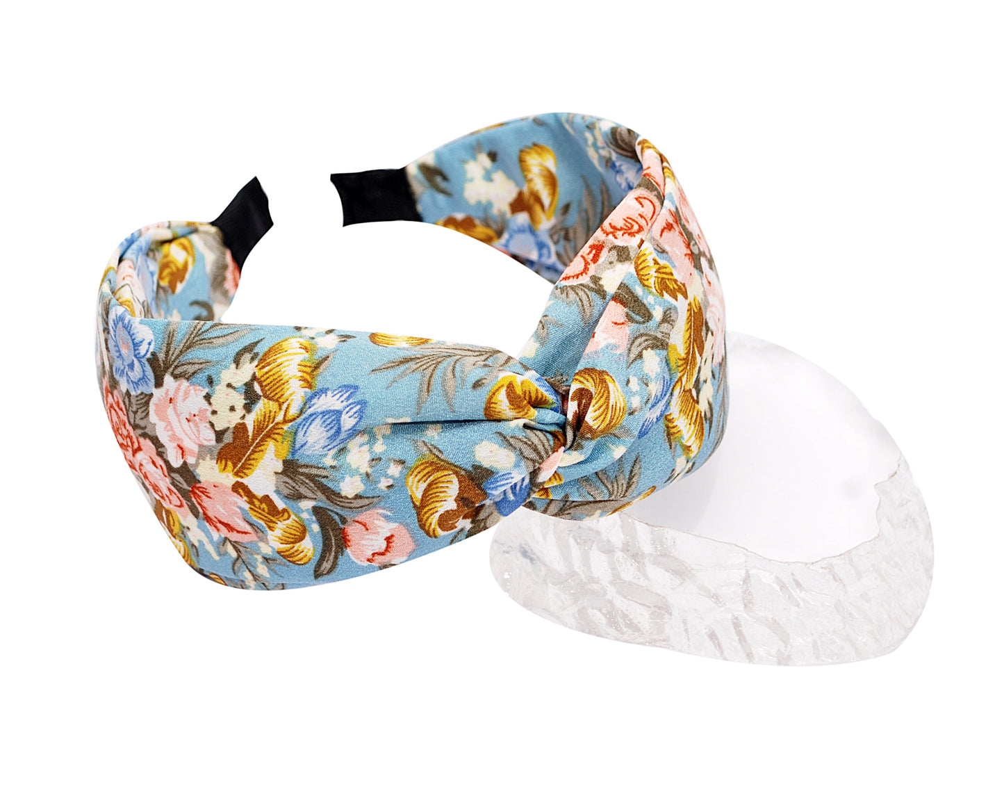 Vogue Hair Accessories Blue Floral Fabric Hairband