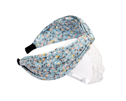 Vogue Hair Accessories Blue Small Floral Fabric Hairband