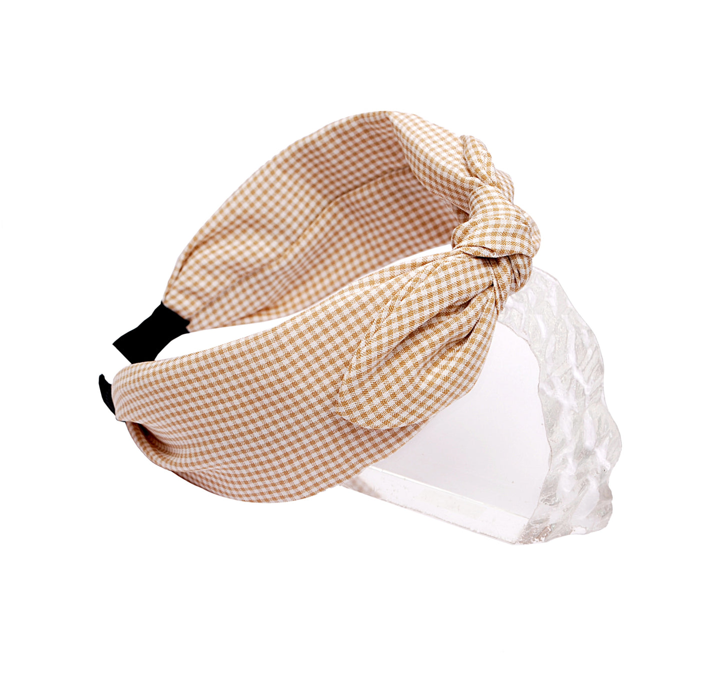 Vogue Hair Accessories Brown Check Bow Hairband