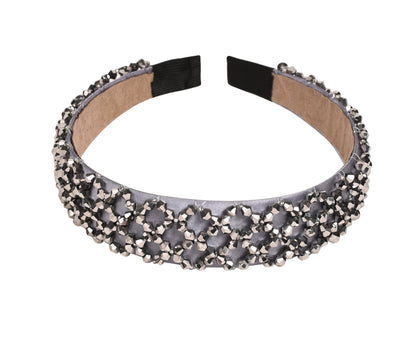 Vogue Hair Accessories Crystal Beaded Plastic Fancy Party Wedding Hairband For Girls