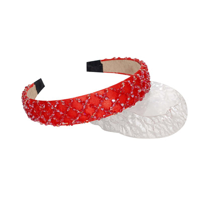 Vogue Hair Accessories Crystal Beaded Plastic Fancy Party Wedding Hairband For Girls