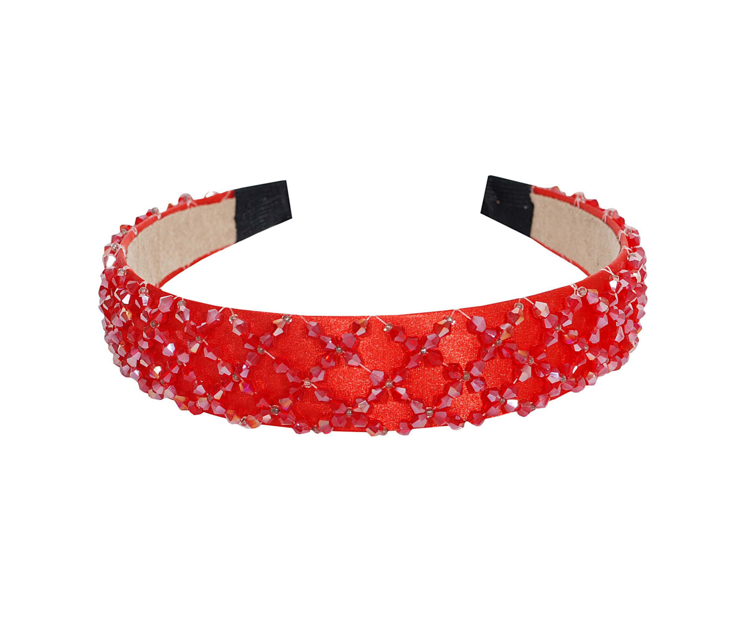 Vogue Hair Accessories Crystal Beaded Plastic Fancy Party Wedding Hairband For Girls