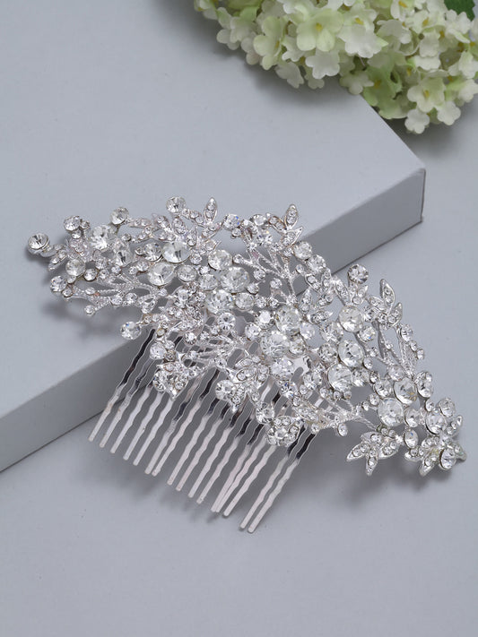 Vogue Hair Accessories Silver Fancy Hair Comb Clip
