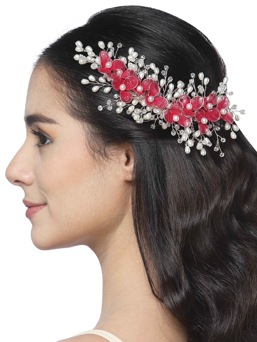Vogue Hair Accessories Dark Pink fancy Stylish Hair Accessories