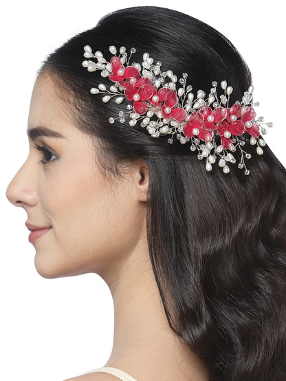 Vogue Hair Accessories Dark Pink fancy Stylish Hair Accessories