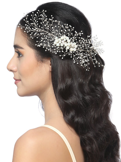 Vogue Hair Accessories White fancy Stylish Hair Clip
