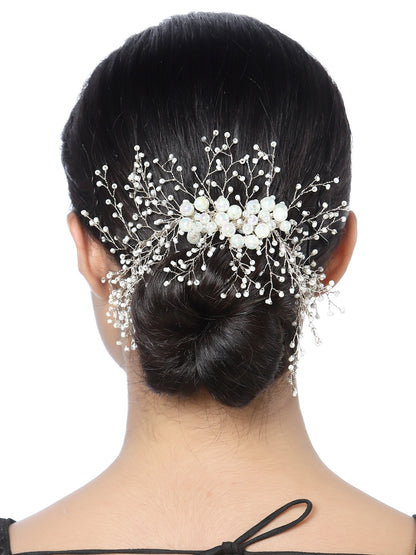 Vogue Hair Accessories White fancy Stylish Hair Clip
