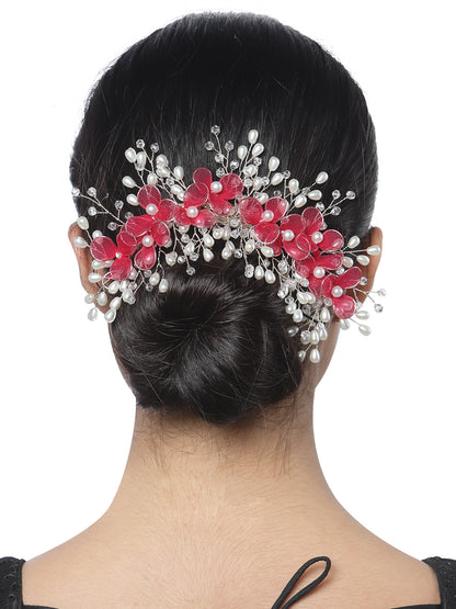 Vogue Hair Accessories Dark Pink fancy Stylish Hair Accessories