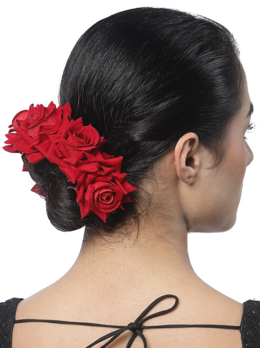 Vogue Hair Accessories Rose Flower Juda Hair Accessories For Girls And Women