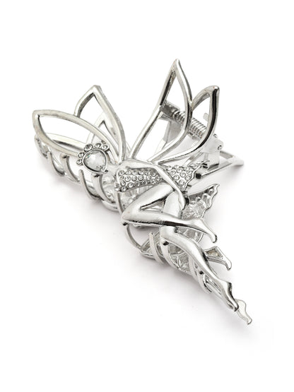 Vogue Hair Accessories Silver Fancy Party Big Size Clutcher Hair Claw Clip For Girls and Women