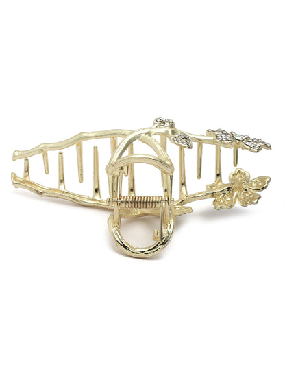 Vogue Hair Accessories Gold Fancy Party Big Size Clutcher Hair Claw Clip For Girls and Women