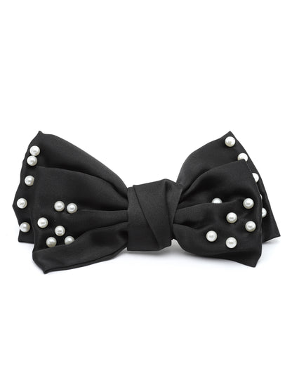 Vogue Hair Accessories Black Fancy Party Bow Hair Clip Back Clip For Girls and Women