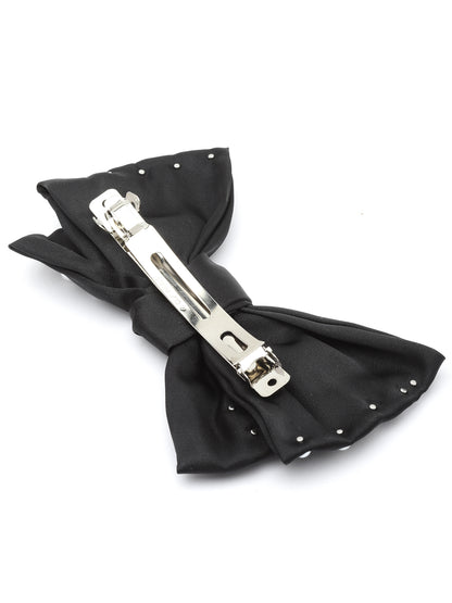 Vogue Hair Accessories Black Fancy Party Bow Hair Clip Back Clip For Girls and Women