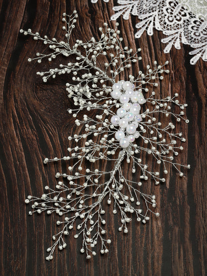 Vogue Hair Accessories Silver Fancy Party Wedding Bridal Big Size hair Accessories Hair Clip Hairband For Girls and Women