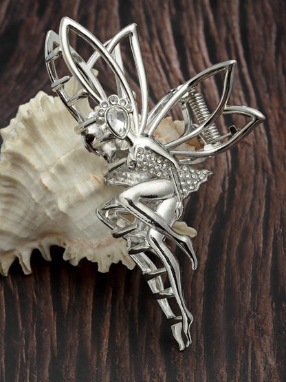 Vogue Hair Accessories Silver Fancy Party Big Size Clutcher Hair Claw Clip For Girls and Women