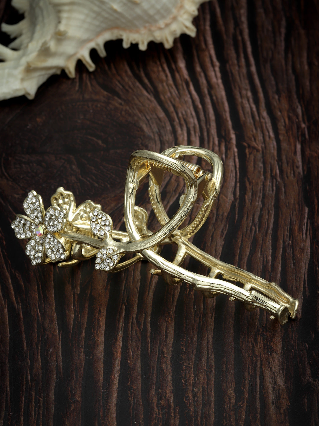 Vogue Hair Accessories Gold Fancy Party Big Size Clutcher Hair Claw Clip For Girls and Women