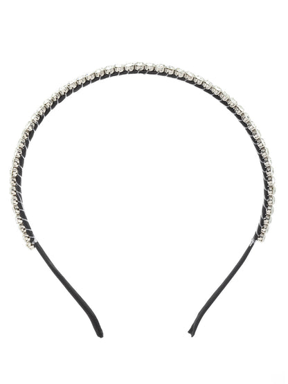 Vogue Hair Accessories Trendy Stone Silver Hairband Headband For Girls And Women