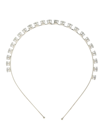Vogue Hair Accessories Trendy Stone Silver Hairband Headband For Girls And Women