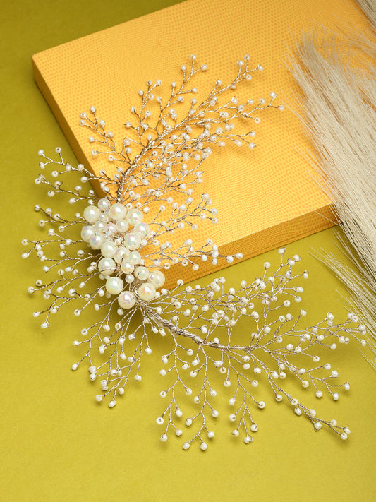 Vogue Hair Accessories White fancy Stylish Hair Clip