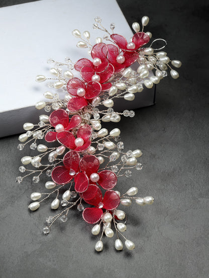 Vogue Hair Accessories Dark Pink fancy Stylish Hair Accessories