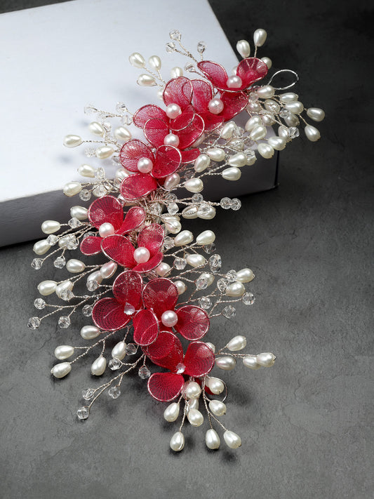 Vogue Hair Accessories Dark Pink fancy Stylish Hair Accessories