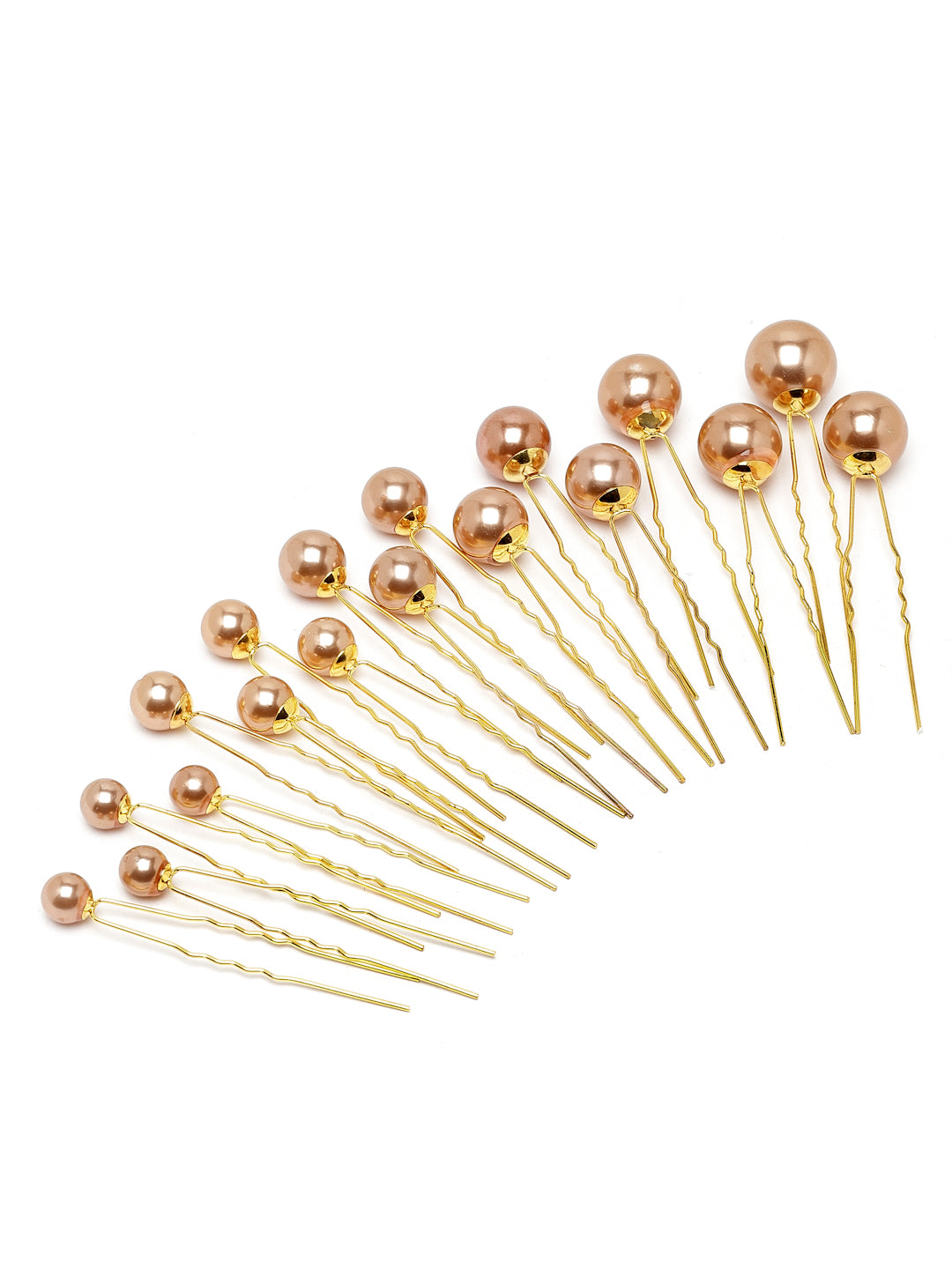 Vogue Hair Accessories Gold Pearl Hair Pins 18 Pcs