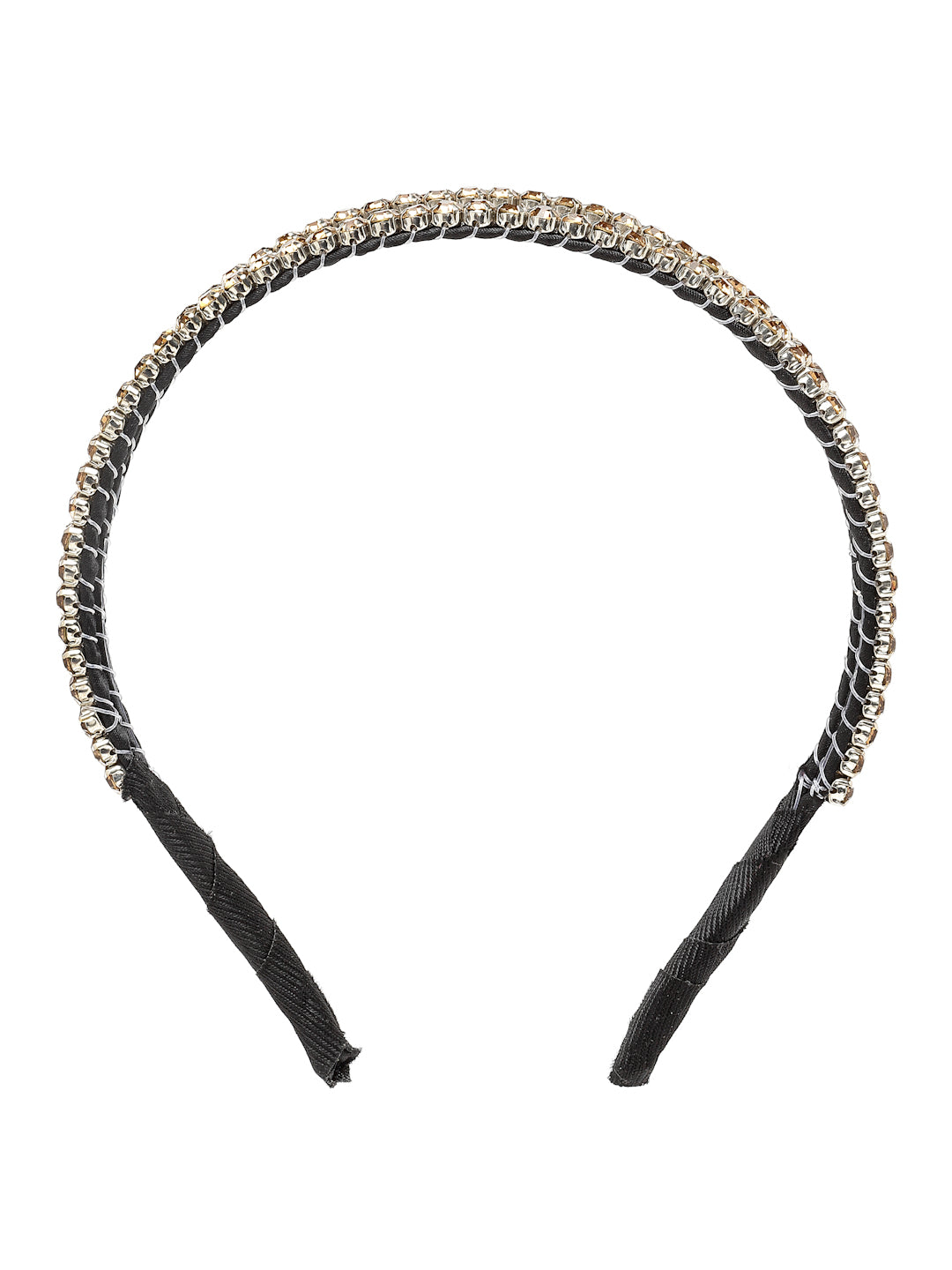 Vogue Hair Accessories Trendy layer Hairband Headband (Tripple_Line_Gold_Stone)