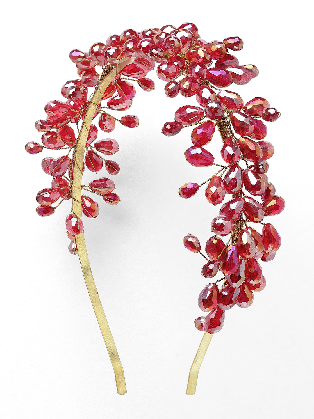 Vogue Hair Accessories Metal Handmade Crystal With Pearls Fancy Party Hairband Hair Accessories