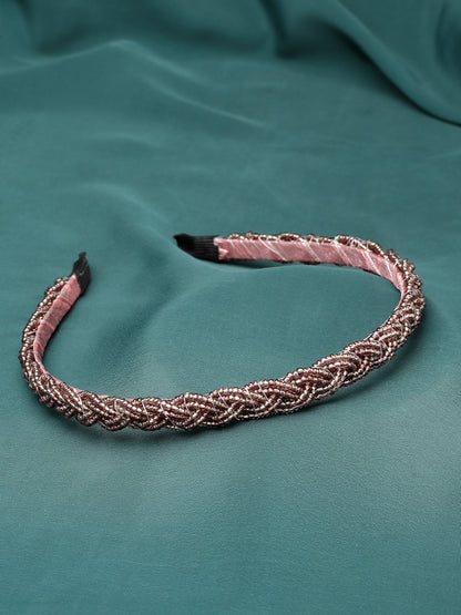 Vogue Hair Accessories Pink Braid Hairband